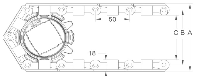 Модульная конвейерная лента S.50-602 чертеж