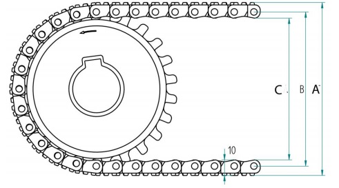 Модульная конвейерная лента S.12-438 чертеж