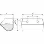 Ковш норийный полимерный DS-1508 чертеж