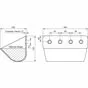 Ковш норийный металлический цельнотянутый УКЗ-175У (усиленный) чертеж