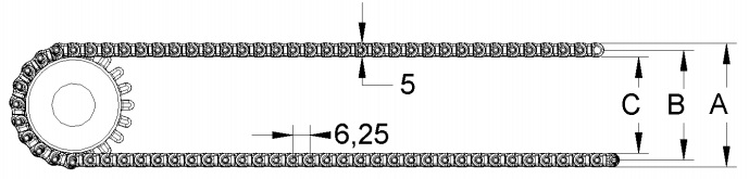 Модульная конвейерная лента S.06-401 чертеж