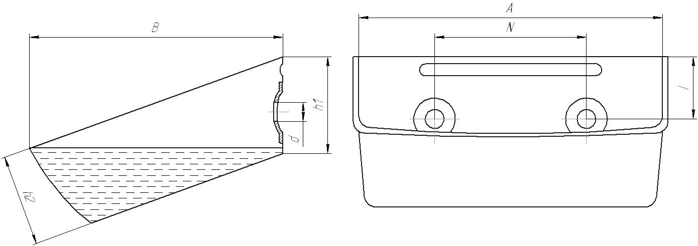 Чертеж ковша элеватора