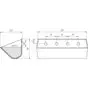 Ковш норийный полимерный DK-3621 чертеж