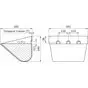 Ковш норийный металлический цельнотянутый SM-3518 чертеж