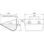 Ковш норийный металлический цельнотянутый SS-1814 чертеж