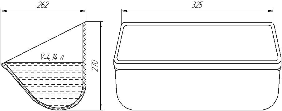 Ковш норийный полимерный AM320 чертеж