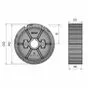 Звездочка пластинчатой нержавеющей цепи для конвейеров серии 812/815 литая приводная чертеж