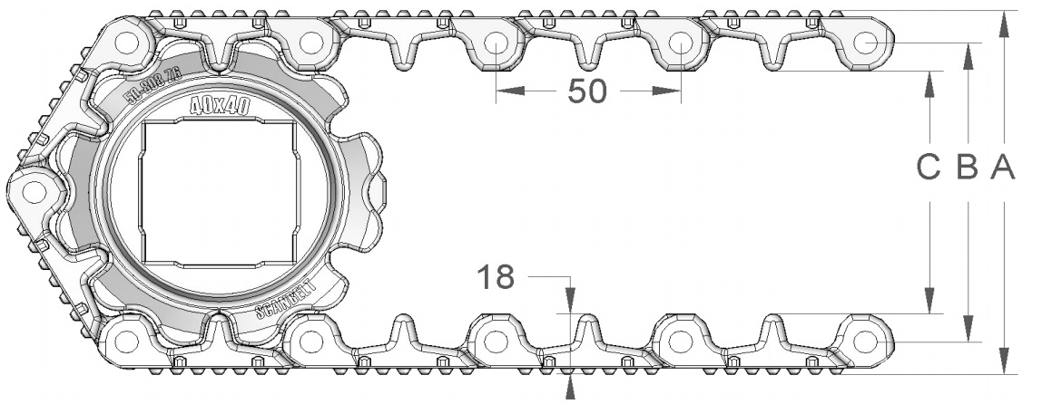 Модульная пластиковая конвейерная лента S. 50-830